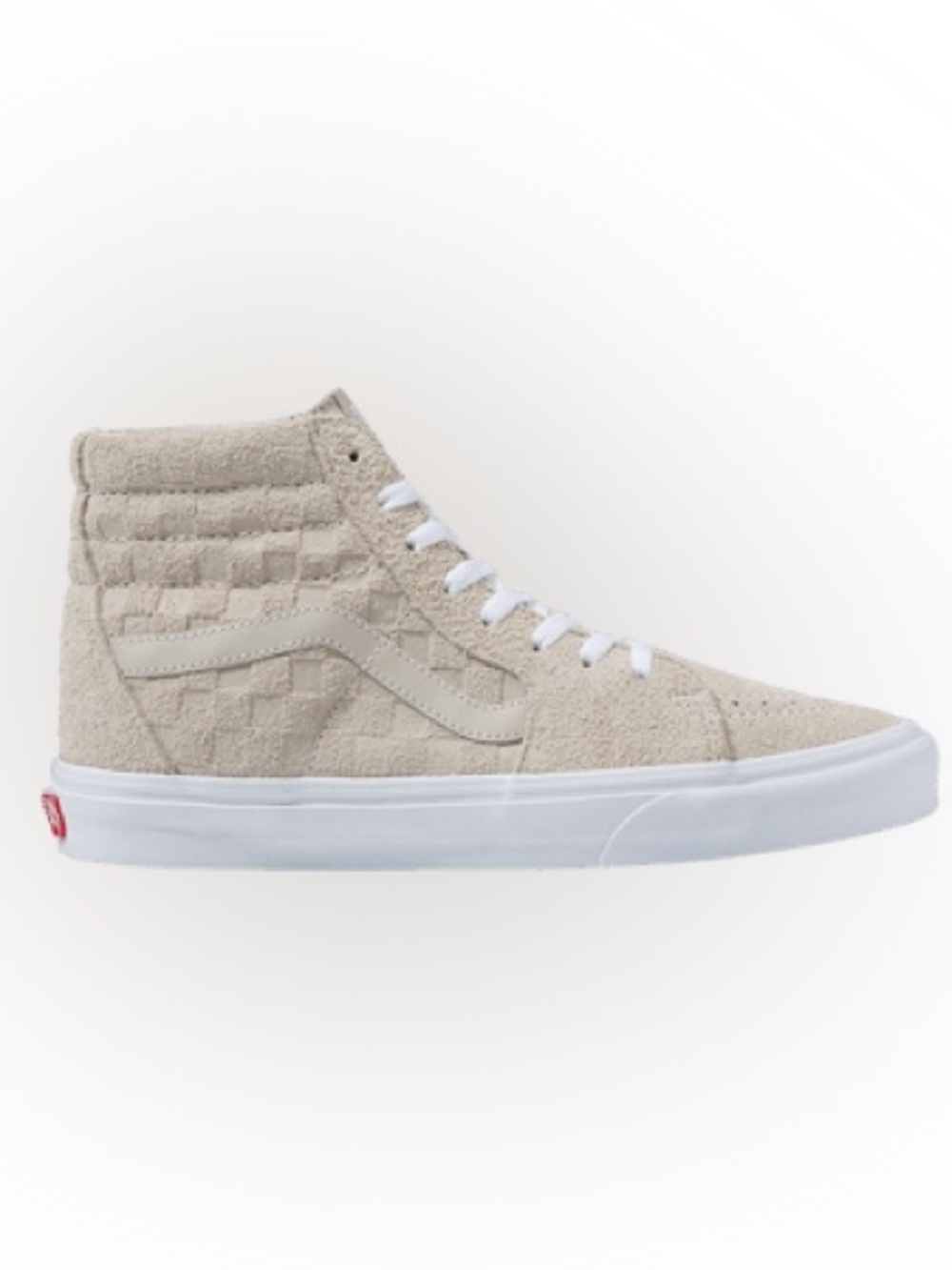 ✔️60 Vans Embossed Checkerboard Sk8-Hi Shoes Oatmeal/TrueWhite M-7.5/W-9,0